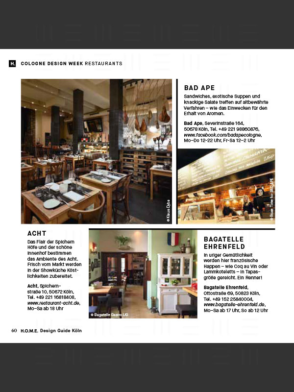 H.O.M.E. Design Guide Köln