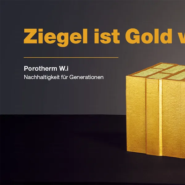 Ziegel ist Gold wert. Banner