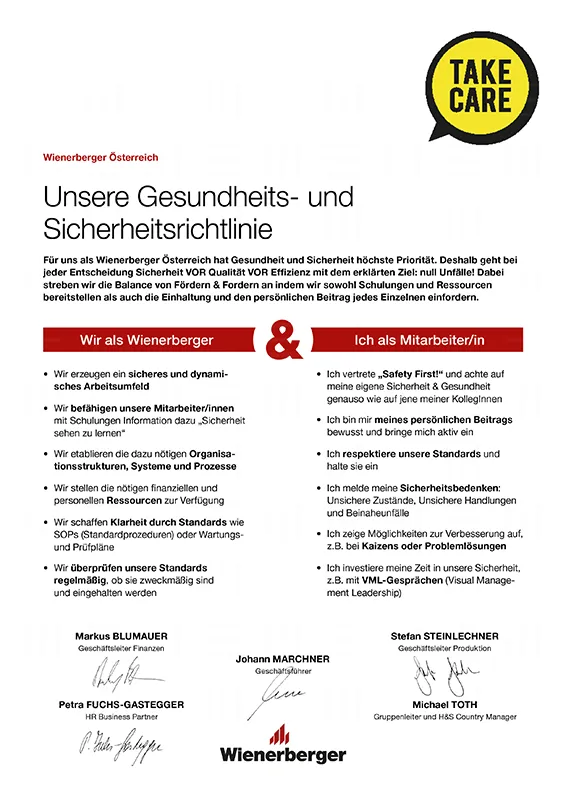 Safety Day Richtlinien